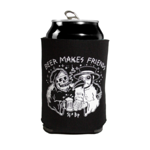 Beer-Makes-Friends_Black-Plague-Brewing-Koozie